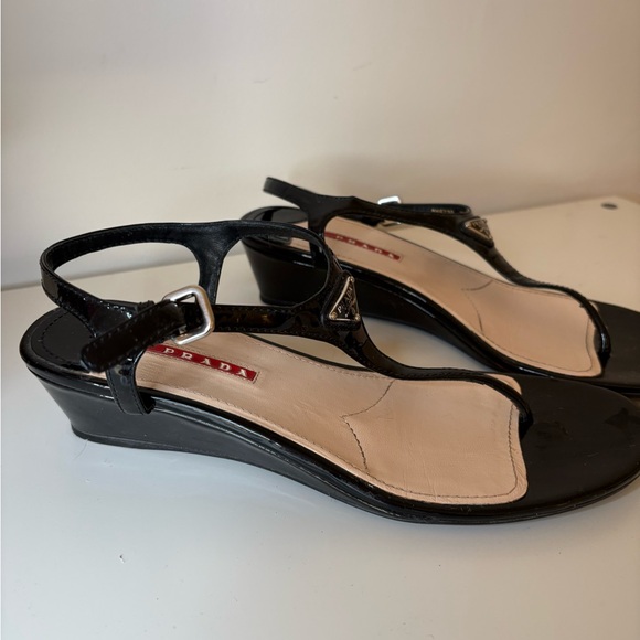 Prada black sandals size 8 - Picture 2 of 3